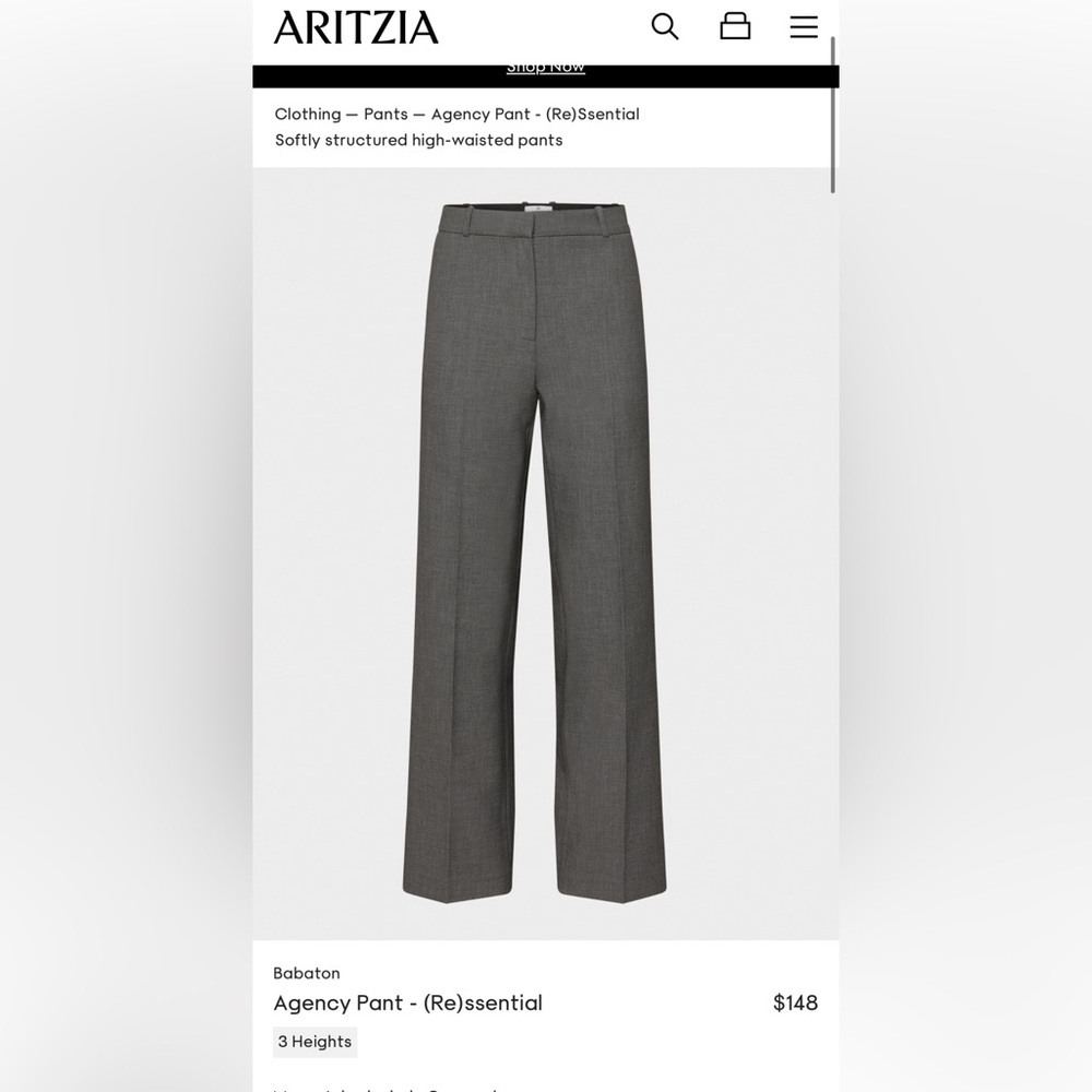 Aritiza Babaton Agency heather grey